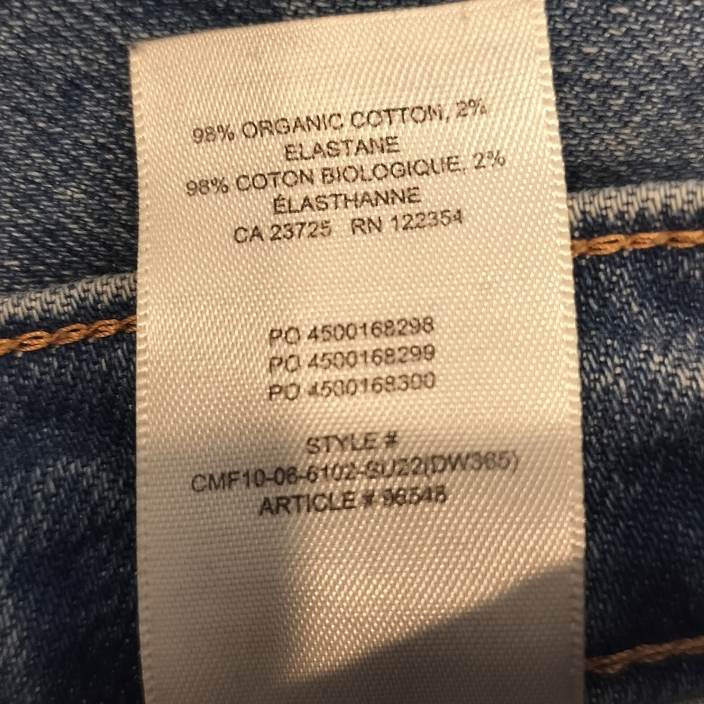 Denim Forum Aritzia Yoko High Rise Slim Jeans Size 30 Womens Button Fly - Picture 11 of 12
